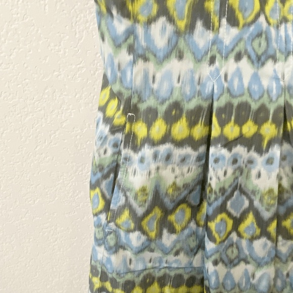 Nine West Dress Size 2 Sleeveless Fit & Flare Ikat Pockets New With Tags - Picture 3 of 7